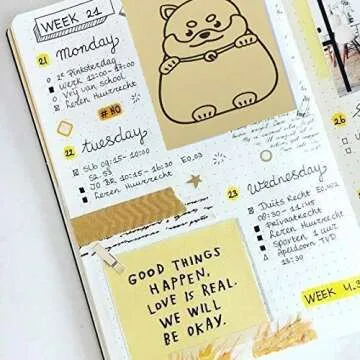 Phomemo Printer Paper for M02/M02 Pro/M02S/M03 Printer, Black Print on Yellow Blue Pink Label Printer Thermal Paper Non-Adhesive, 2.08 Inch x 26.2 Feet (53mm x 8m) for Photos, Planner, Note, 3 Rolls