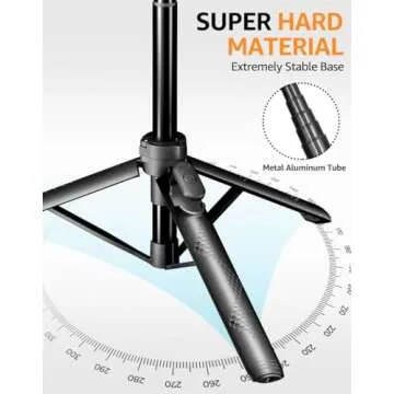 Lusweimi 63" Selfie Stick Tripod with Remote for Phones