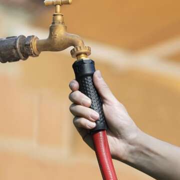 Solution4Patio Garden Short Hose 3/4 in. x 10 ft. Male/Female Lead-in Hose, No Leaking, High Water Pressure Solid Brass Fitting for Water Softener,Dehumidifier,Vehicle Water Filter 12 Year Warranty