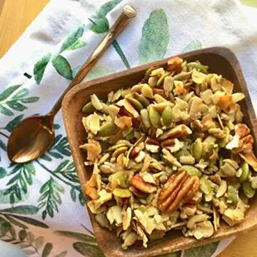 Keto Granola Fla Low Carb Cereal with Cinnamon & Pecans - Vegan, Sugar & Grain Free Trail Mix Nut Snacks, Ketogenic Diet Friendly, Healthy Snack & Breakfast Food - 11oz bag (11 servings)