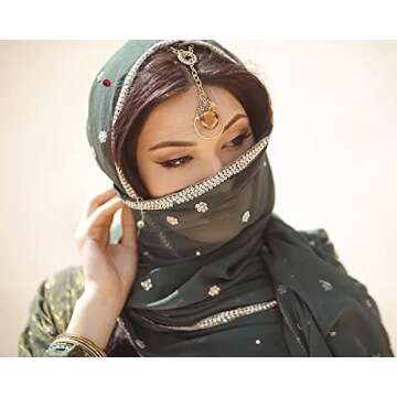 Honbay 12 PCS Cute Scarf Brooch Pin Headscarf Shawl Scarf Lady Muslim Scarf Hijab Clips (A)