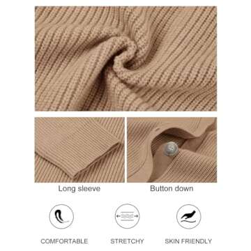 Cozy MEROKEETY Women's Boyfriend Cardigan for Fall Fashion