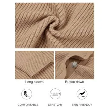 Cozy MEROKEETY Women's Boyfriend Cardigan for Fall Fashion