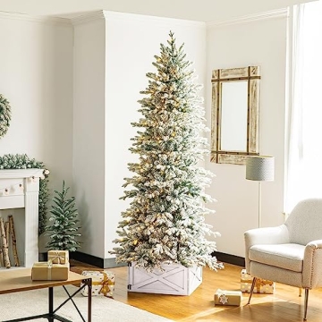 Glitzhome Wooden Tree Collar Elegant Holiday Decor