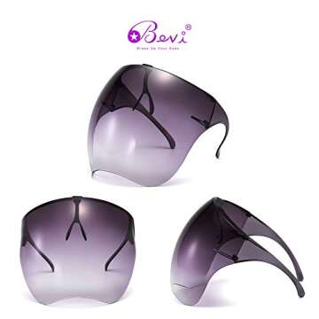 Bevi Goggle Sunglasses Visor Full Face Cover UV 400 Daily Entertainment Protective Eyewear FSCC13