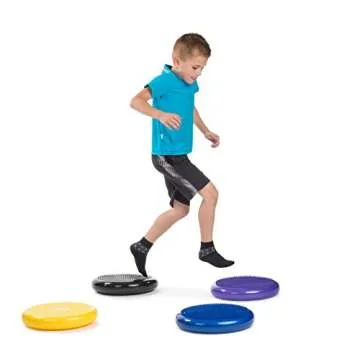 Bintiva Inflated Stability Wobble Cushion, Including Free Pump / Exercise Fitness Core Balance Disc,Orange,13 inches/ 33 cm diameter
