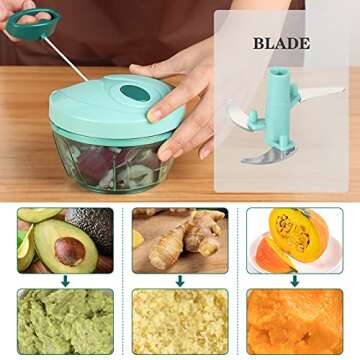 Cambom Manual Food Chopper: Easy Vegetable Cutter for Quick Prep