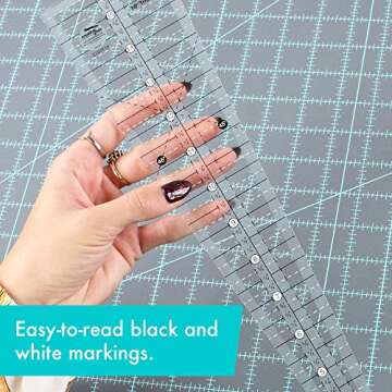 Creative Grids 10 Degree Triangle Ruler for Seamless Quilting