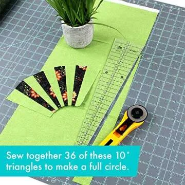 Creative Grids 10 Degree Triangle Ruler for Seamless Quilting