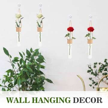 ARTORA Plant Propagation Hanging Glass Planter Terrarium Wall Mounted Decorative Flower Vase Hydropo...