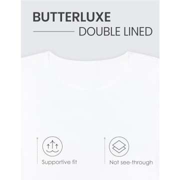 CRZ YOGA Womens Butterluxe Double Lined Short Sleeve Crop Tops Crew Neck Casual Workout T-Shirt Cute Basic Tee White Small