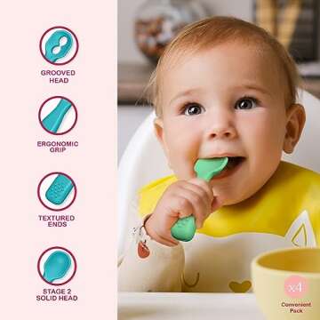 Silicone Baby Spoon Set | BPA Free Baby Feeding Spoons