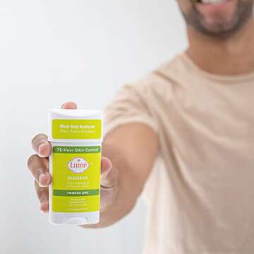 Lume Natural Deodorant - Underarms and Private Parts - Aluminum-Free, Baking Soda-Free, Hypoallergenic, and Safe For Sensitive Skin - 2.2 Ounce Stick (Twisted Lime)