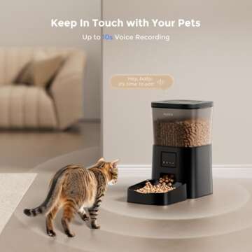 Smart Automatic Cat Feeder with App Control for Easy Feeding