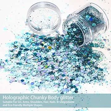 TEOYALL Holographic Body Glitter for Face and Body