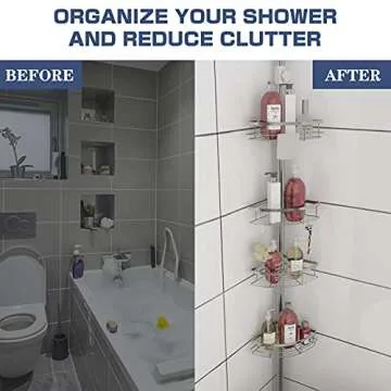 LI LIBZAKI Rustproof Shower Caddy - Adjustable & Durable