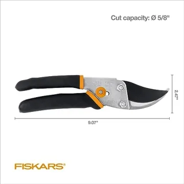 Fiskars Bypass Pruning Shears Sharp Rust-Resistant Garden Tool