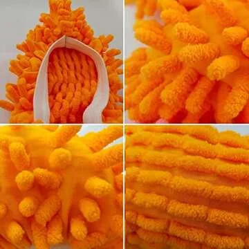 Yueiehe 5 Pairs (10 Pieces) Multi-Function Dust Duster Mop Slippers Shoes Cover, Soft Washable Reusable Microfiber Foot Socks Floor Cleaning Tools Shoe Cover