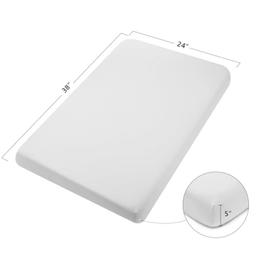 TILLYOU Mini Crib Fitted Sheets - Soft & Snug Fit for Baby