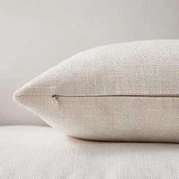 Meekio Set of 2 Ivory Pillow Covers for Home Décor