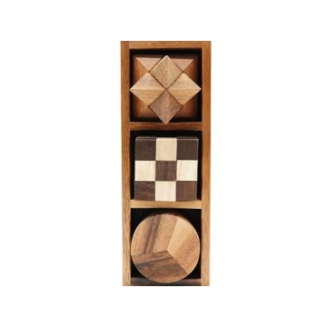BSIRI Wooden Puzzle Set - Brain Teasers for All Ages