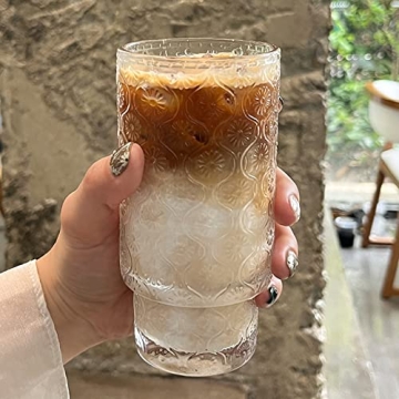 SoulTimes Vintage Glass Cups Set - Elegant Drinkware