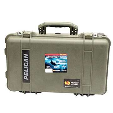 Pelican 1510 Case With Padded Dividers (OD Green), Olive Green (015100-0040-130)