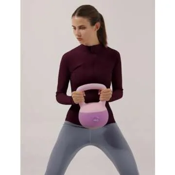 Locachy Women's Slim Fit Full Zip Athletic Running Sports Workout Jacket with Pockets Style 02 Burgundy M