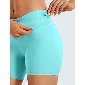 CRZ YOGA Women's Naked Feeling Biker Shorts 6'' for Yoga