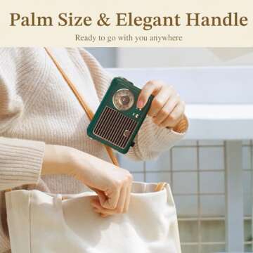 PRUNUS J-999 Retro Bluetooth Speaker,Vintage Decor,Mini Wireless Bluetooth Speaker,Cute Old Fashion Style Support USB/TF Card/AUX for Kitchen Desk Bedroom Office Party Outdoor(Green)