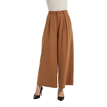 Tronjori Women High Waist Casual Wide Leg Long Palazzo Pants