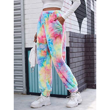 SweatyRocks Women's Tie Dye Jogger Pants for Yoga