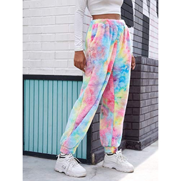 SweatyRocks Women's Tie Dye Jogger Pants for Yoga