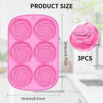 Elegant Rose Ice Molds for Stylish Drinks and Treats