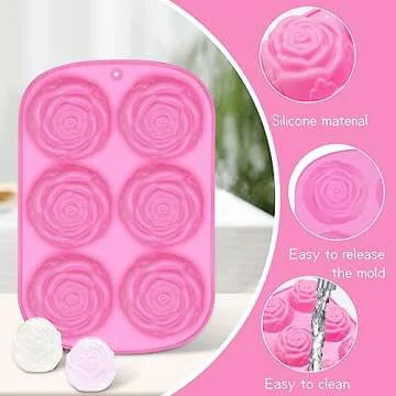 Elegant Rose Ice Molds for Stylish Drinks and Treats