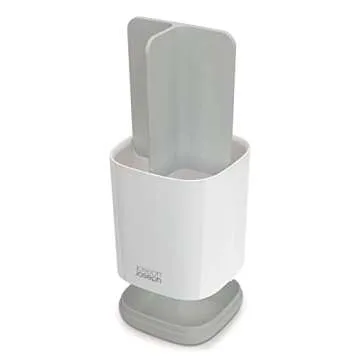 Joseph Joseph Easy-Store - Compact Toothbrush Holder Caddy Bathroom Storage , Grey/White, Regular