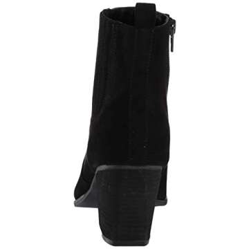 The Drop Women's Sia Pointed Toe Western Ankle Boot, Black, 7.5