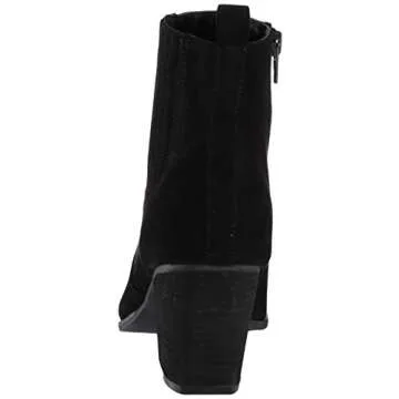 The Drop Women's Sia Pointed Toe Western Ankle Boot, Black, 7.5