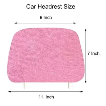 ALLBrand Universal Car Truck Crystal Diamond Bling Rhinestone Studded Seat Headrest Covers Pair Cherry/Pink KAH PINK 0