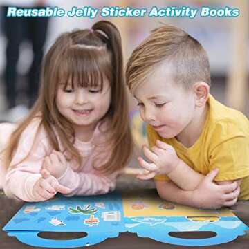 Beach Sticker Book: Reusable Jelly Stickers for Kids