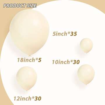 Stunning White Sand Balloon Garland Kit for Any Celebration