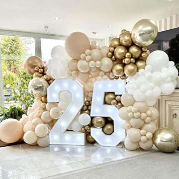 Stunning White Sand Balloon Garland Kit for Any Celebration