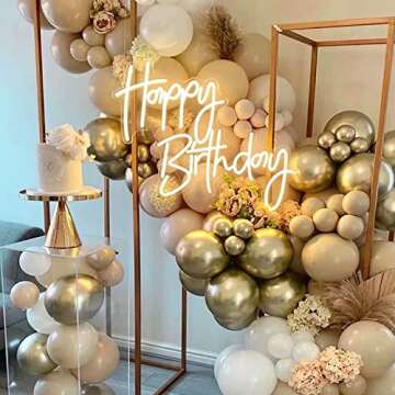 Stunning White Sand Balloon Garland Kit for Any Celebration