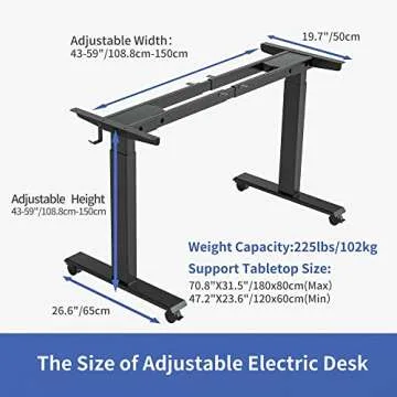 FEZIBO Dual Motor Adjustable Standing Desk Frame