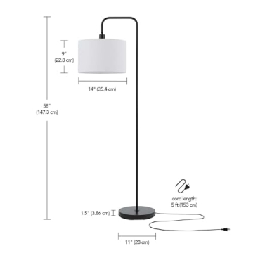 58" Globe Electric Floor Lamp - Stylish & Versatile Lighting
