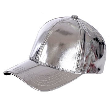 Gary Majdell Sport Unisex Metallic Baseball Cap - Shiny Silver Adjustable