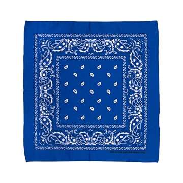 Bioworld Lightweight 22x22 Cotton Bandana (Pack of 12) - Multicolored
