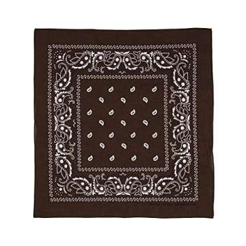 Bioworld Lightweight 22x22 Cotton Bandana (Pack of 12) - Multicolored