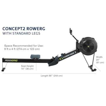 Concept2 RowErg Model D Indoor Rowing Machine Gray Color with PM5 Monitor, Device Holder, Adjustable Air Resistance, Easy Storage