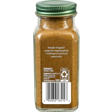 Simply Organic Ground Cumin Seed for Rich Flavor Enhancements